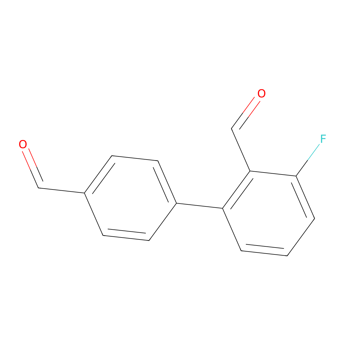 2-Fluoro-6-(4-formylphenyl)benzaldehyde molecular structure, CAS 2172512-69-3
