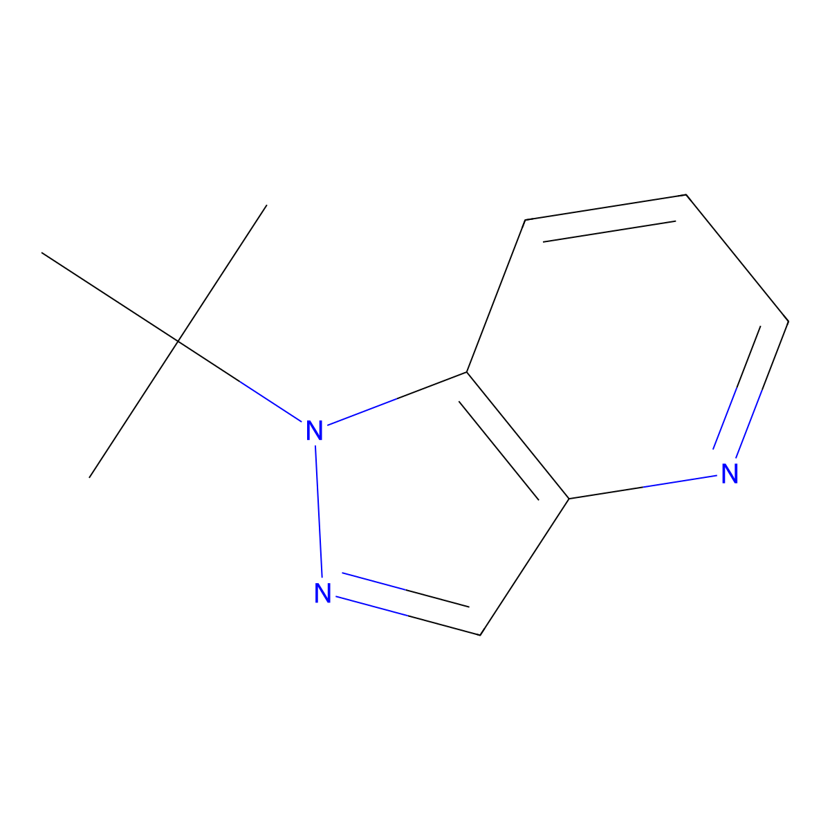 1-tert-butyl-1H-pyrazolo[4,3-b]pyridine molecular structure, CAS 2172513-32-3