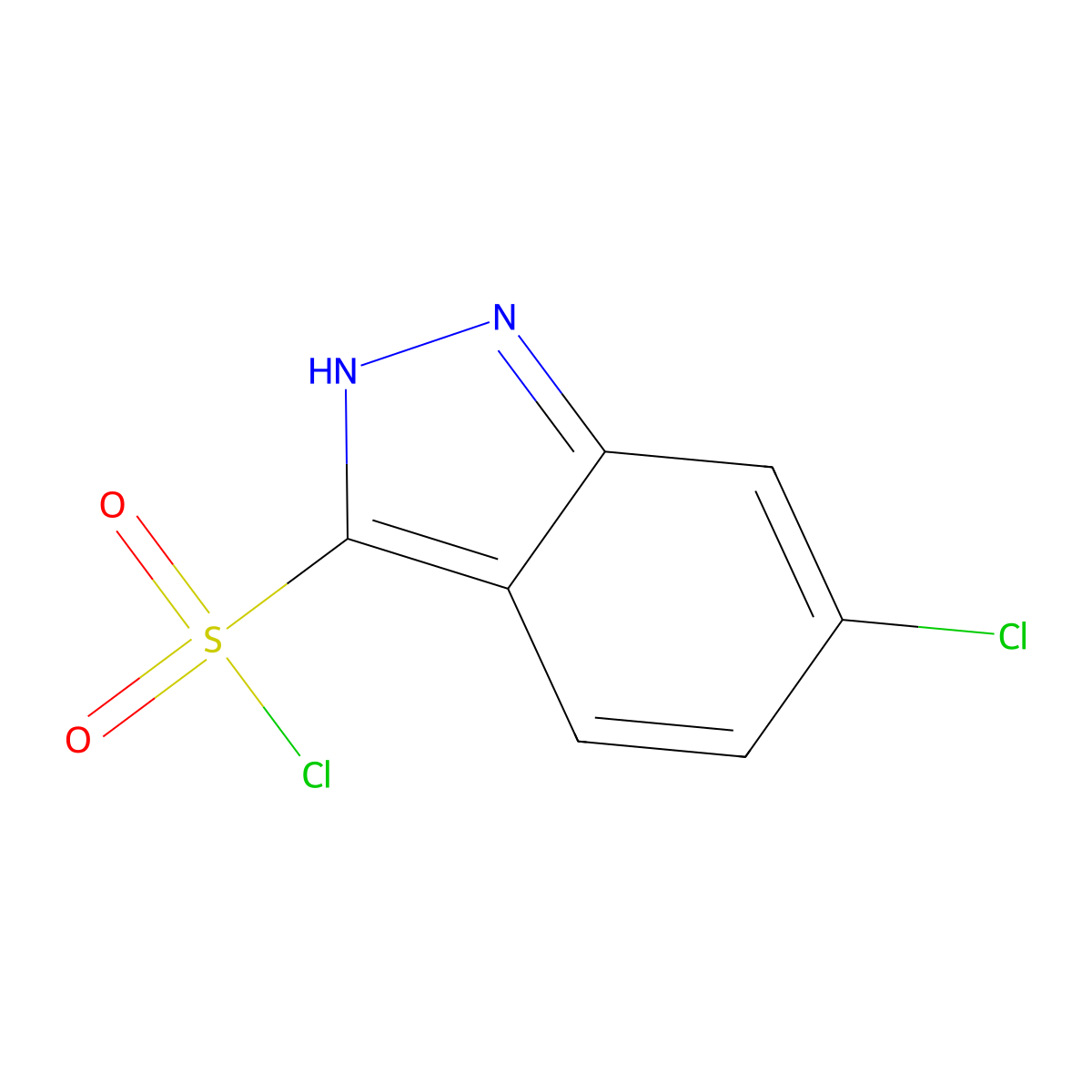 6-chloro-1H-indazole-3-sulfonyl chloride molecular structure, CAS 2172513-71-0