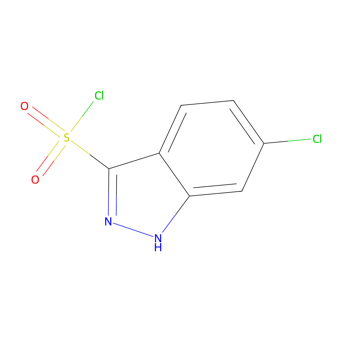 6-chloro-1H-indazole-3-sulfonyl chloride molecular structure, CAS 2172513-71-0