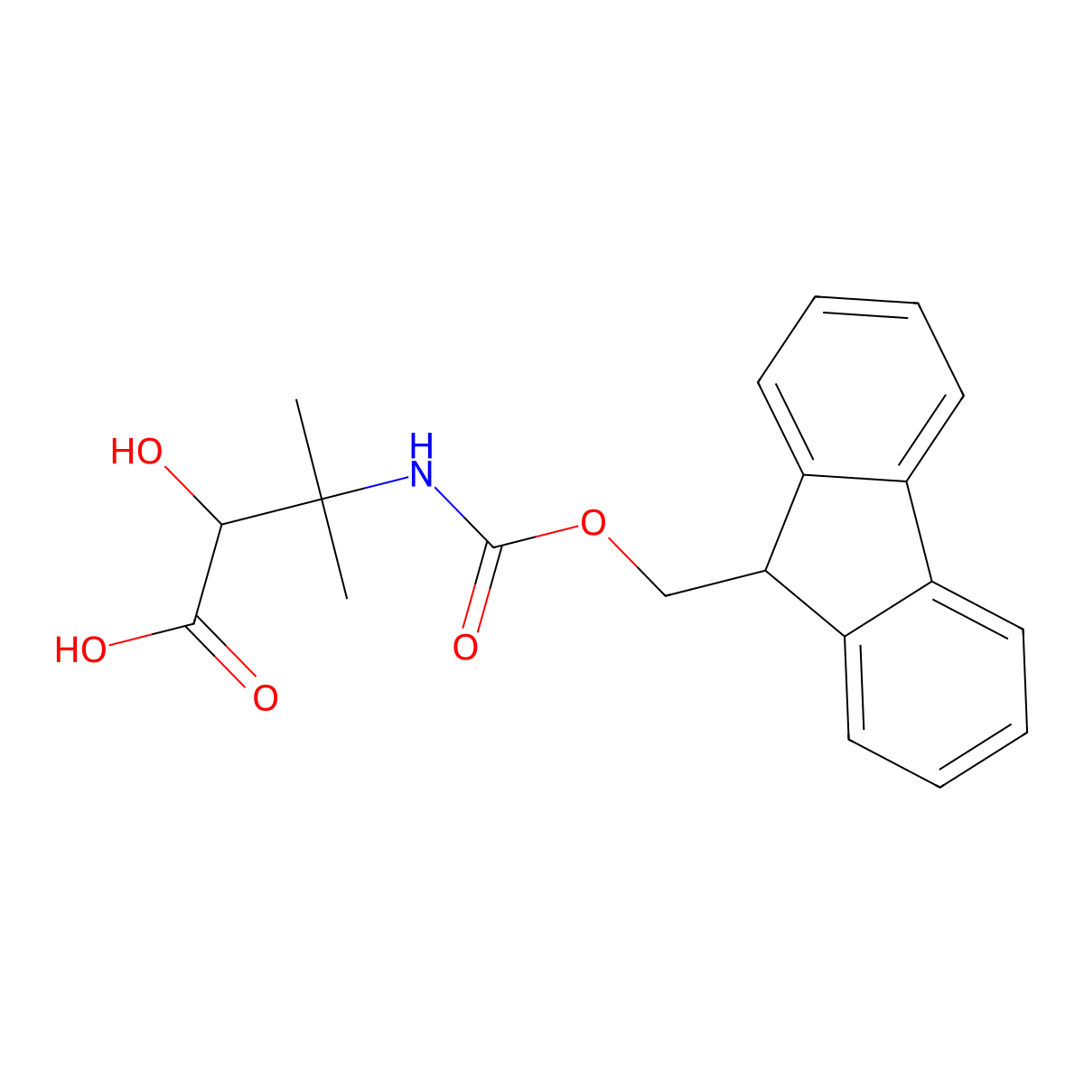 3-({[(9H-fluoren-9-yl)methoxy]carbonyl}amino)-2-hydroxy-3-methylbutanoic acid molecular structure, CAS 2172514-44-0