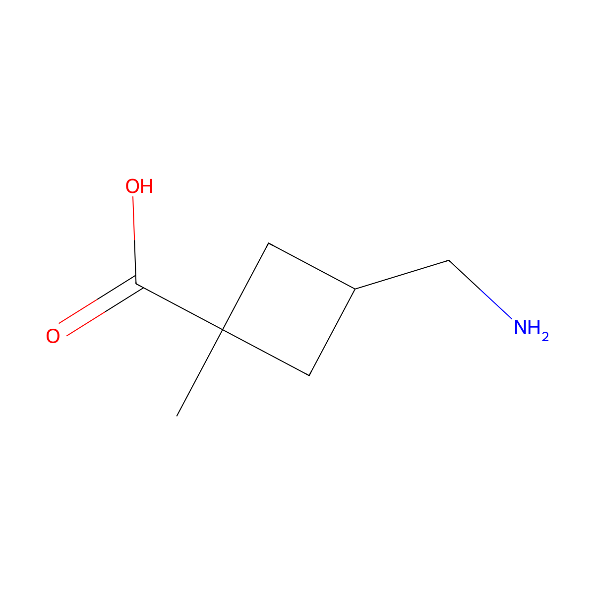 3-(Aminomethyl)-1-methylcyclobutane-1-carboxylic acid molecular structure, CAS 2172518-26-0