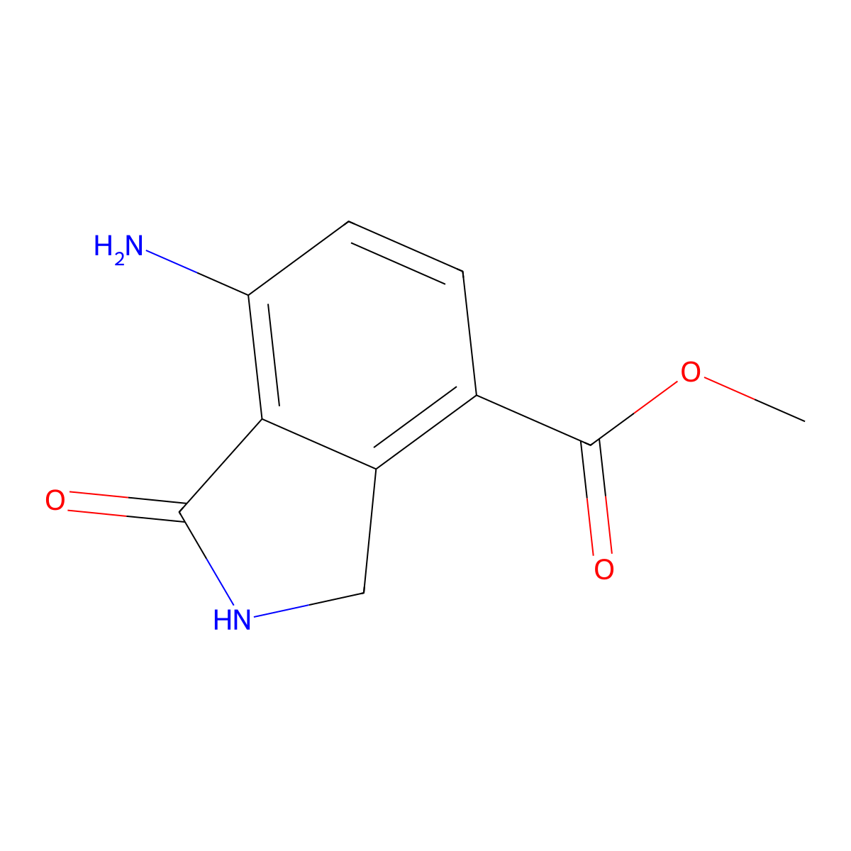 methyl 7-amino-1-oxo-2,3-dihydro-1H-isoindole-4-carboxylate molecular structure, CAS 2172518-36-2