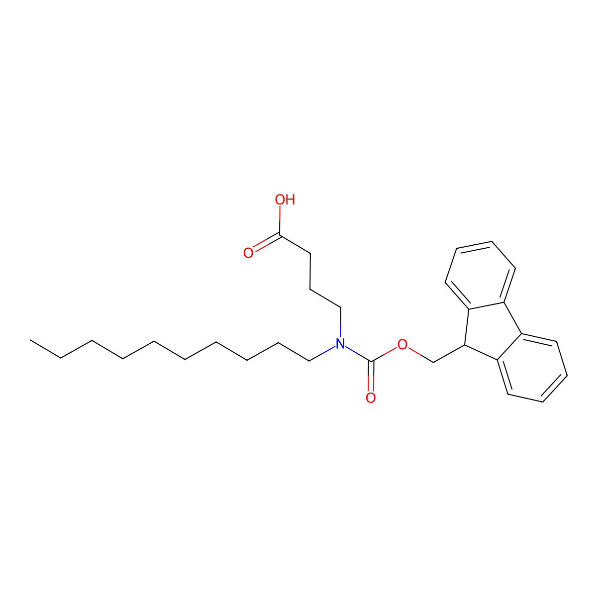 4-[decyl({[(9H-fluoren-9-yl)methoxy]carbonyl})amino]butanoic acid molecular structure, CAS 2172521-50-3