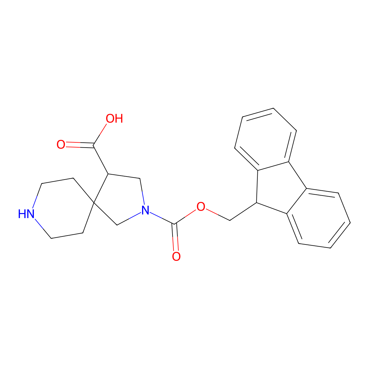 2-{[(9H-fluoren-9-yl)methoxy]carbonyl}-2,8-diazaspiro[4.5]decane-4-carboxylic acid molecular structure, CAS 2172521-94-5