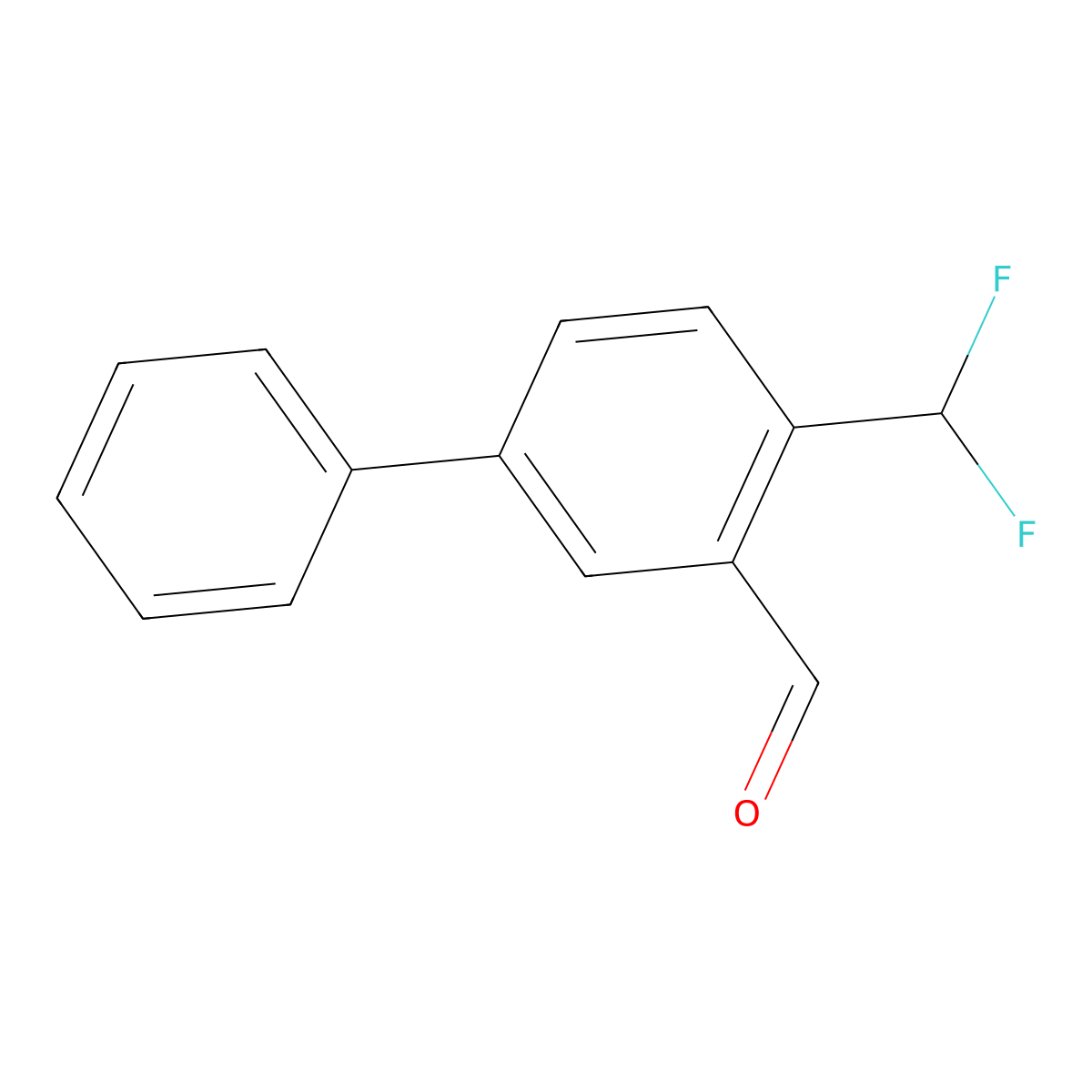 2-(Difluoromethyl)-5-phenylbenzaldehyde molecular structure, CAS 2172522-47-1