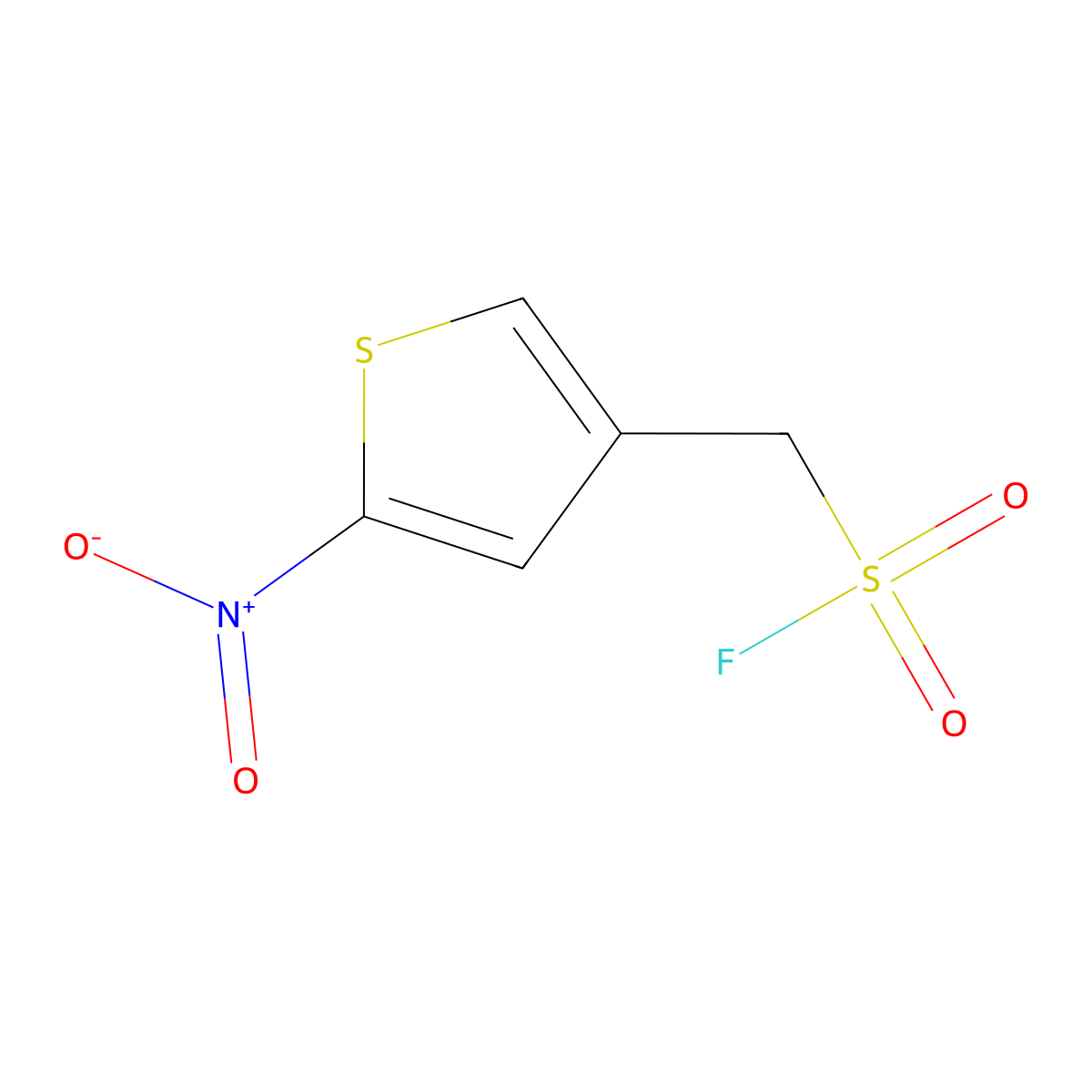 (5-Nitrothiophen-3-yl)methanesulfonyl fluoride molecular structure, CAS 2172525-84-5
