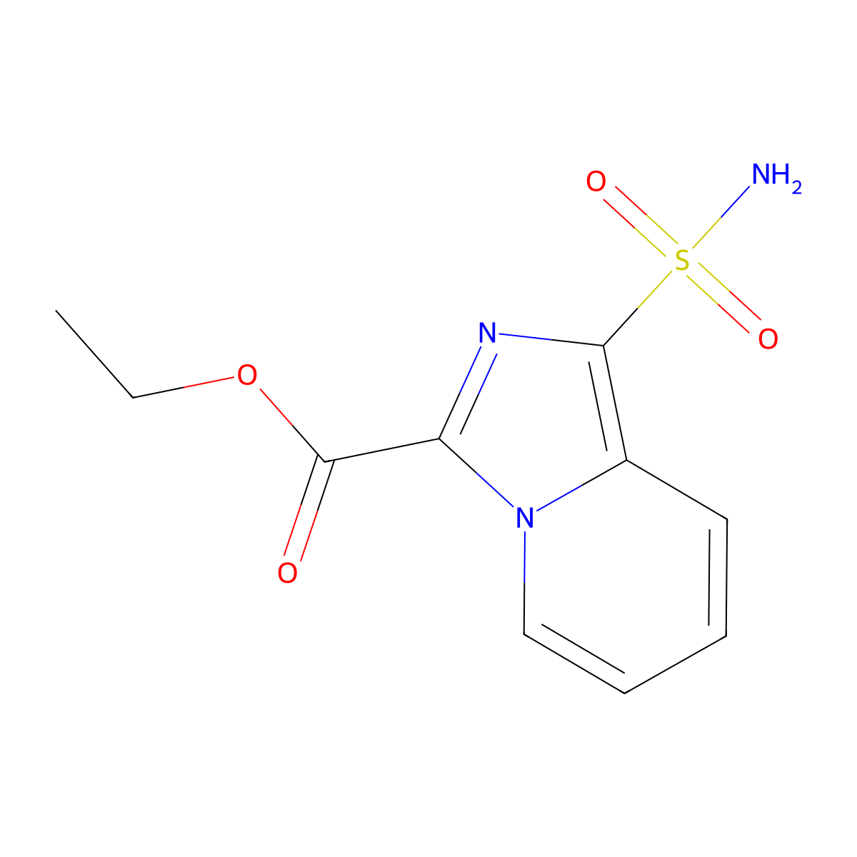 Ethyl 1-sulfamoylimidazo[1,5-a]pyridine-3-carboxylate molecular structure, CAS 2172532-66-8