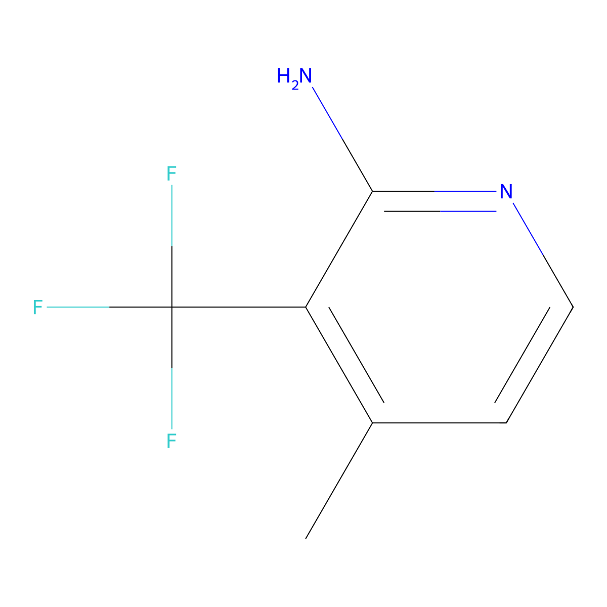 4-Methyl-3-(trifluoromethyl)pyridin-2-amine molecular structure, CAS 2172533-03-6