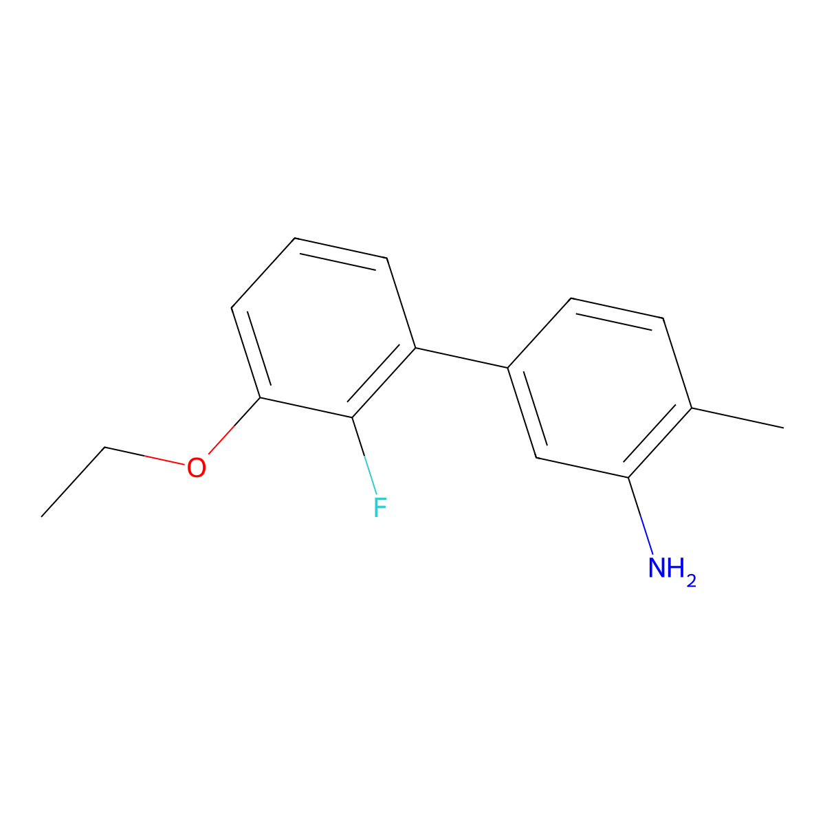 5-(3-Ethoxy-2-fluorophenyl)-2-methylaniline molecular structure, CAS 2172534-92-6