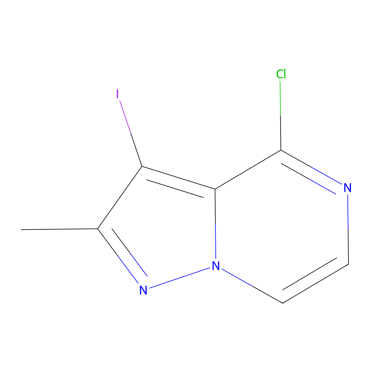 4-Chloro-3-iodo-2-methylpyrazolo[1,5-a]pyrazine molecular structure, CAS 2172538-54-2