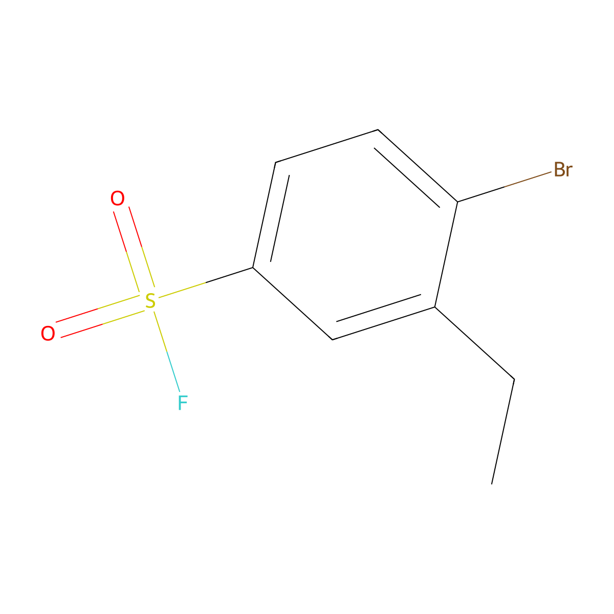 4-Bromo-3-ethylbenzene-1-sulfonyl fluoride molecular structure, CAS 2172539-52-3
