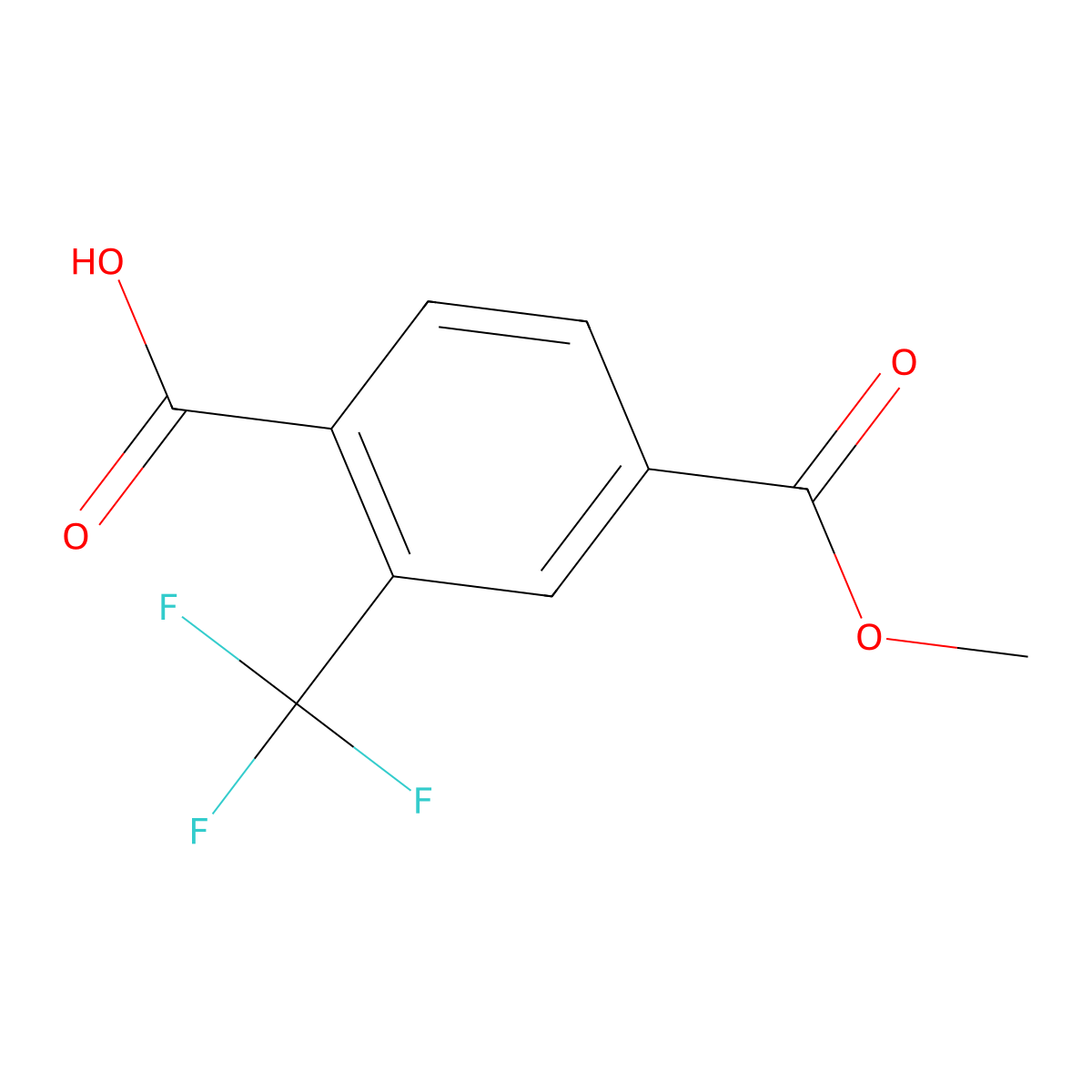 4-(Methoxycarbonyl)-2-(trifluoromethyl)benzoic acid molecular structure, CAS 2172541-10-3