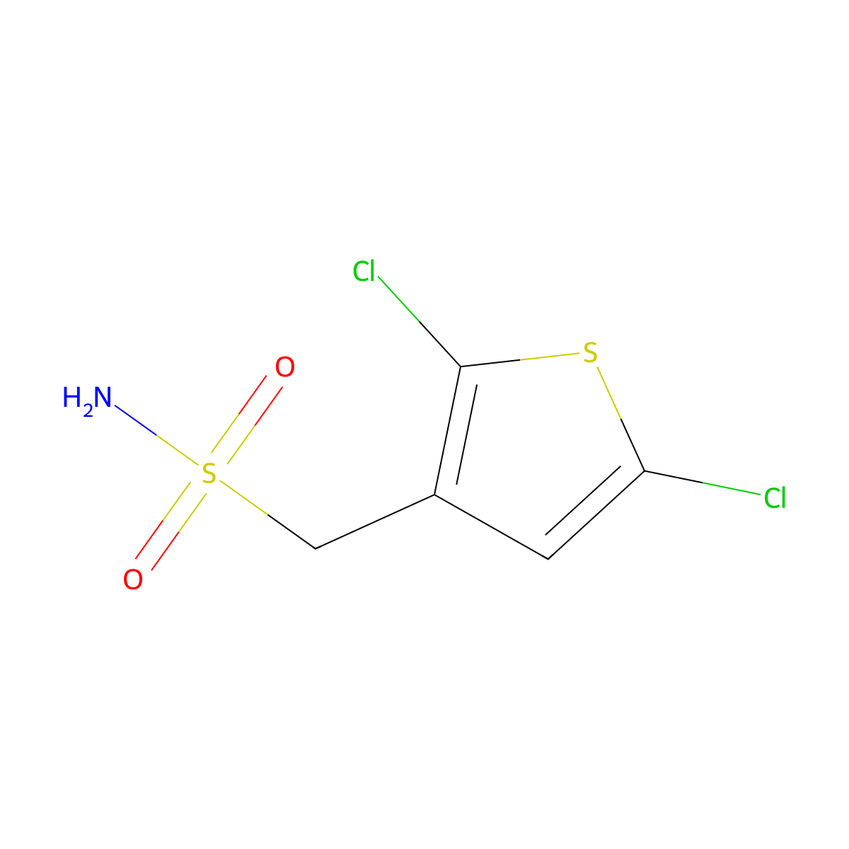 (2,5-Dichlorothiophen-3-yl)methanesulfonamide molecular structure, CAS 2172542-56-0