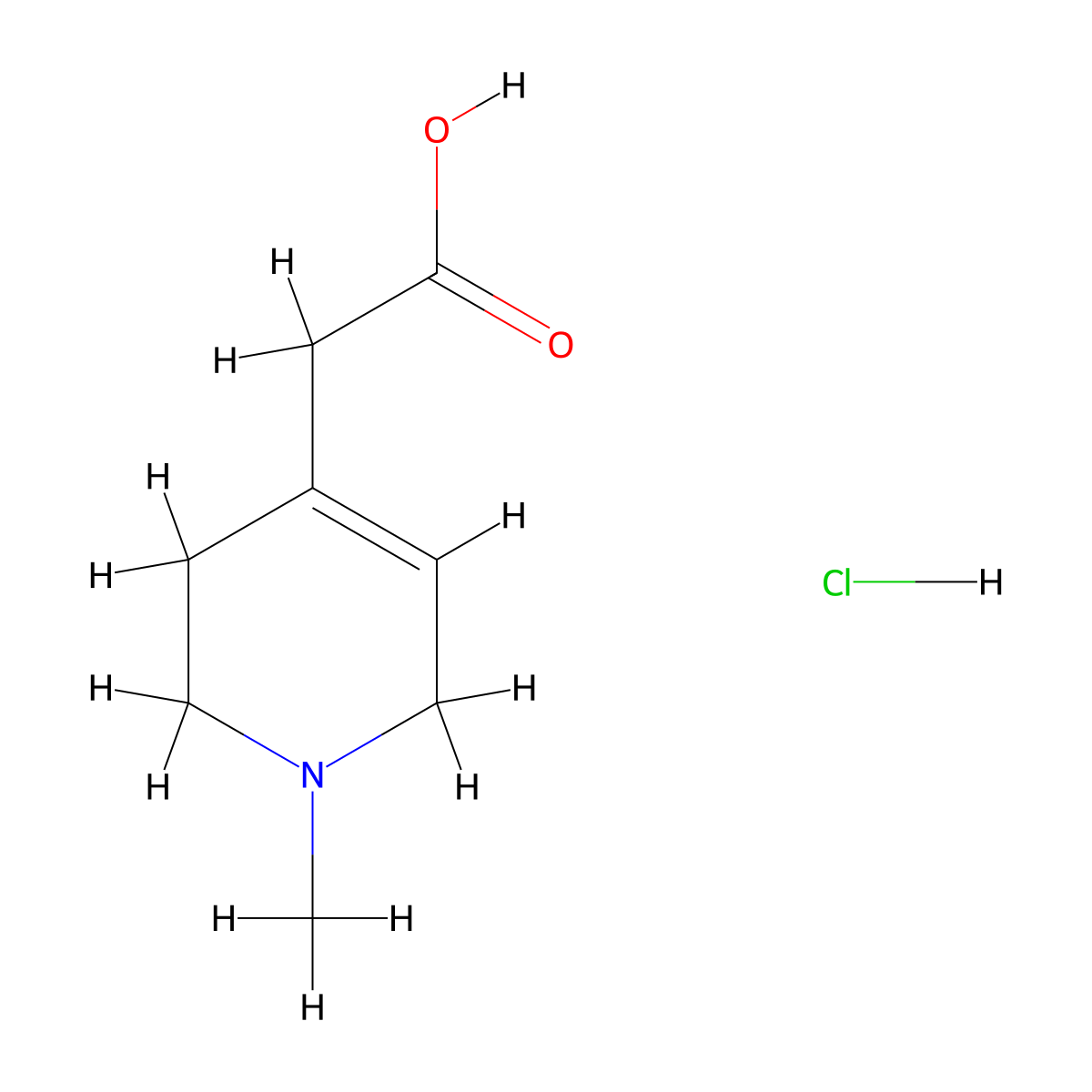 2-(1-Methyl-1,2,3,6-tetrahydropyridin-4-yl)acetic acid hydrochloride molecular structure, CAS 2172543-02-9