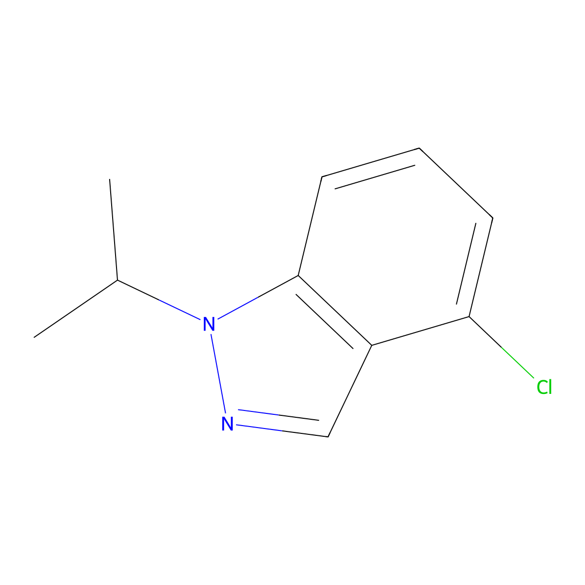 4-chloro-1-(propan-2-yl)-1H-indazole molecular structure, CAS 2172544-30-6