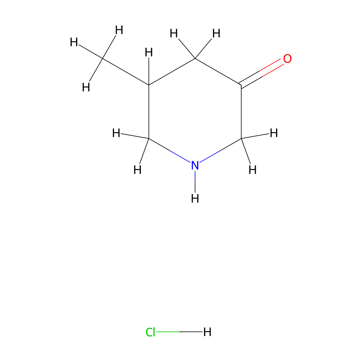 5-Methylpiperidin-3-one hydrochloride molecular structure, CAS 2172544-54-4
