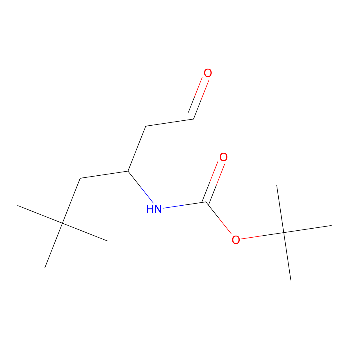 tert-butyl N-(5,5-dimethyl-1-oxohexan-3-yl)carbamate molecular structure, CAS 2172547-51-0