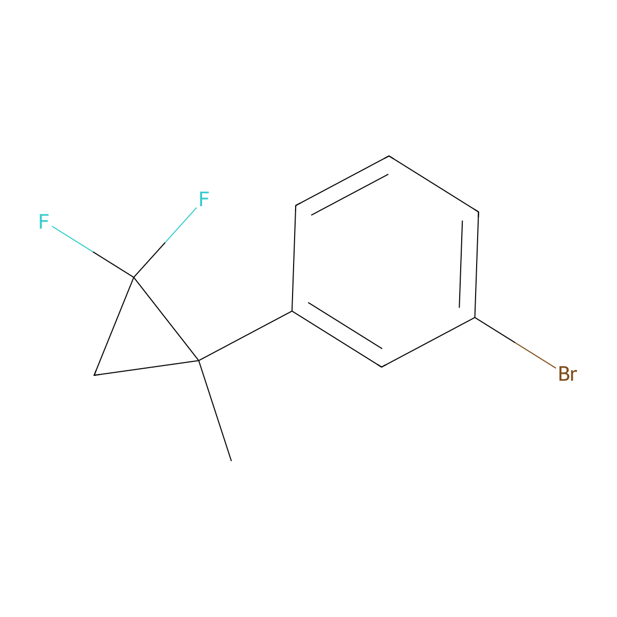 1-Bromo-3-(2,2-difluoro-1-methylcyclopropyl)benzene molecular structure, CAS 2172548-68-2