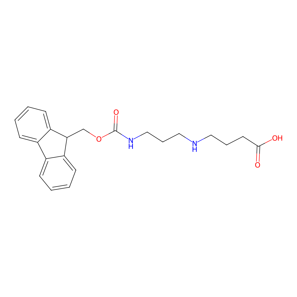 4-{[3-({[(9H-fluoren-9-yl)methoxy]carbonyl}amino)propyl]amino}butanoic acid molecular structure, CAS 2172550-92-2