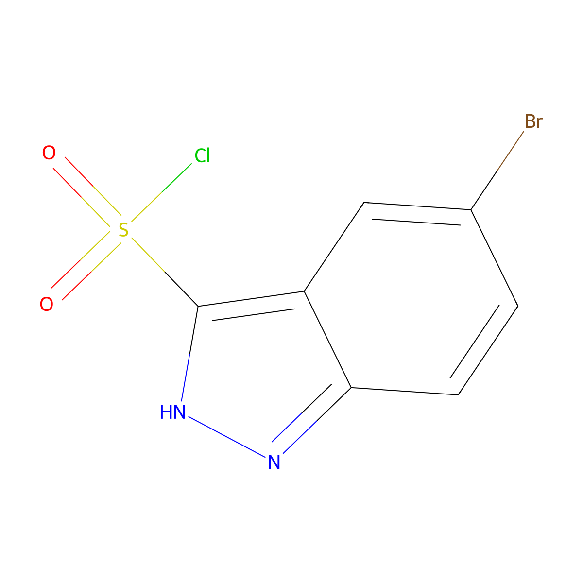5-bromo-1H-indazole-3-sulfonyl chloride molecular structure, CAS 2172552-68-8