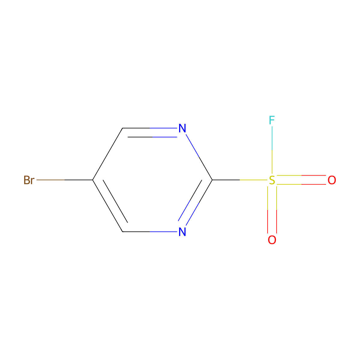 5-Bromopyrimidine-2-sulfonyl fluoride molecular structure, CAS 2172554-28-6