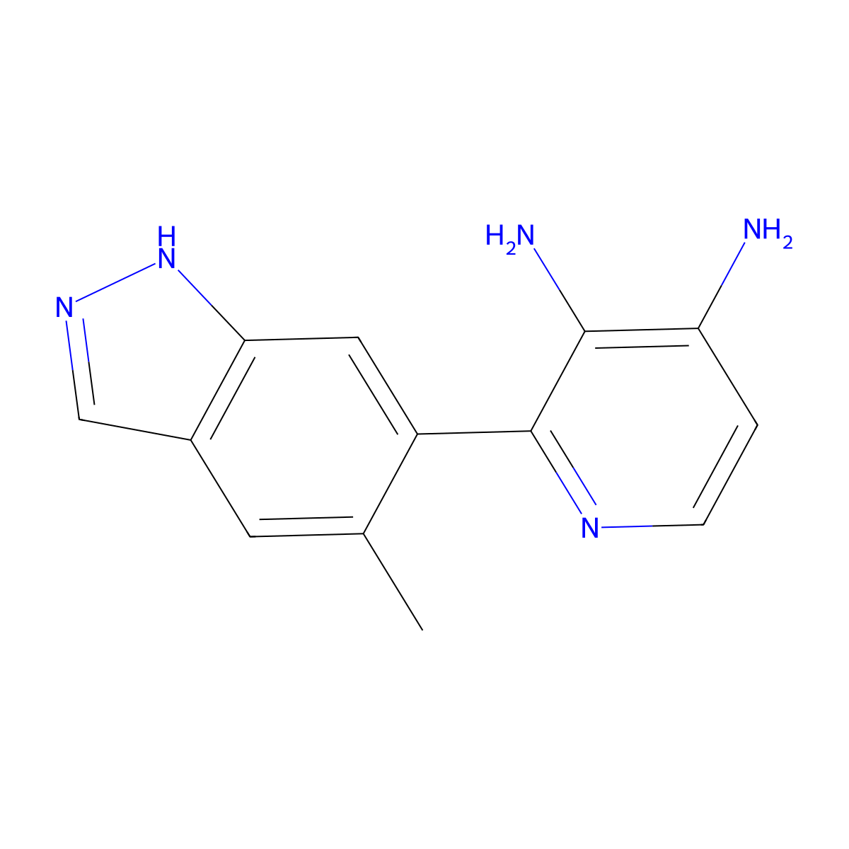 2-(5-methyl-1H-indazol-6-yl)pyridine-3,4-diamine molecular structure, CAS 2172554-71-9