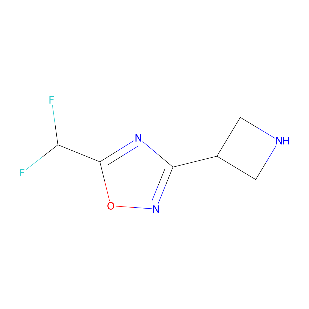 3-(Azetidin-3-yl)-5-(difluoromethyl)-1,2,4-oxadiazole molecular structure, CAS 2172557-30-9