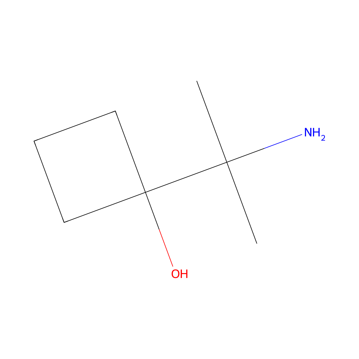 1-(2-Aminopropan-2-yl)cyclobutan-1-ol molecular structure, CAS 2172558-67-5