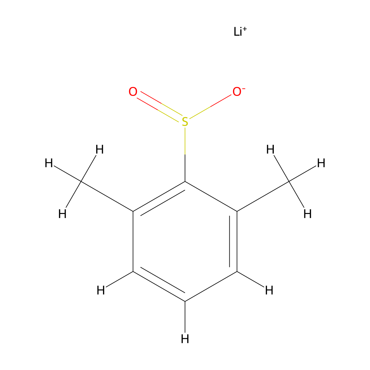 Lithium(1+) ion 2,6-dimethylbenzene-1-sulfinate molecular structure, CAS 2172559-62-3