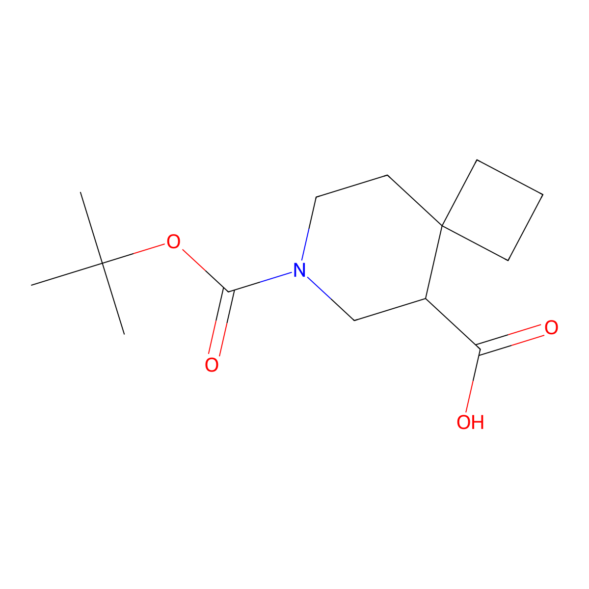 7-[(Tert-butoxy)carbonyl]-7-azaspiro[3.5]nonane-5-carboxylic acid molecular structure, CAS 2172559-67-8