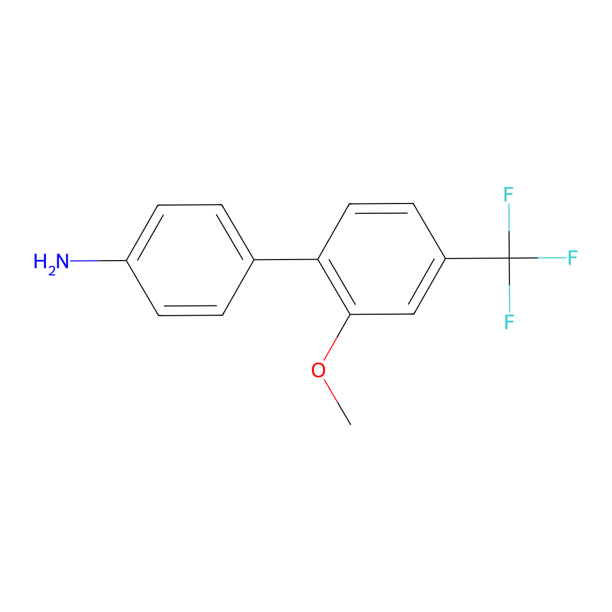 4-[2-Methoxy-4-(trifluoromethyl)phenyl]aniline molecular structure, CAS 2172560-51-7