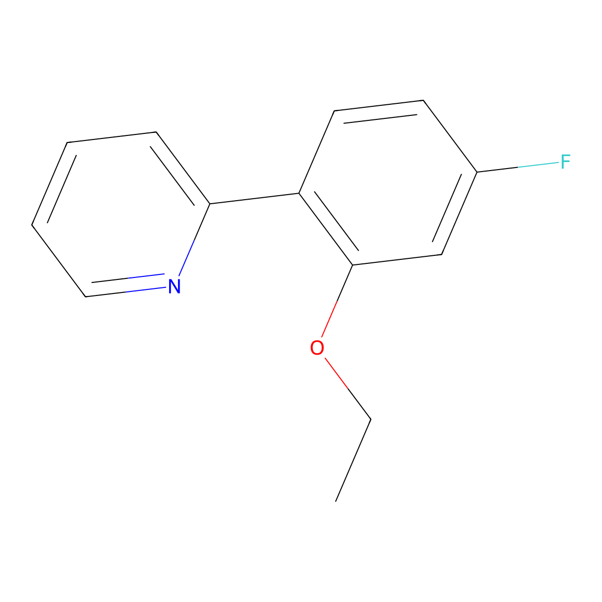 2-(2-Ethoxy-4-fluorophenyl)pyridine molecular structure, CAS 2172561-04-3