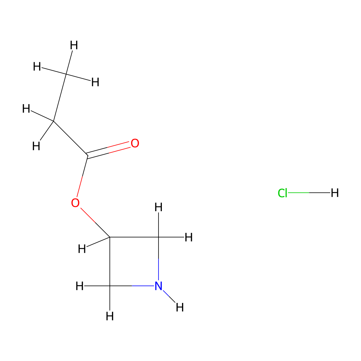 Azetidin-3-yl propanoate hydrochloride molecular structure, CAS 2172561-73-6