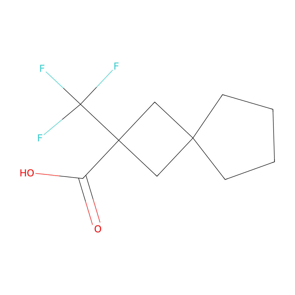 2-(Trifluoromethyl)spiro[3.4]octane-2-carboxylic acid molecular structure, CAS 2172561-93-0