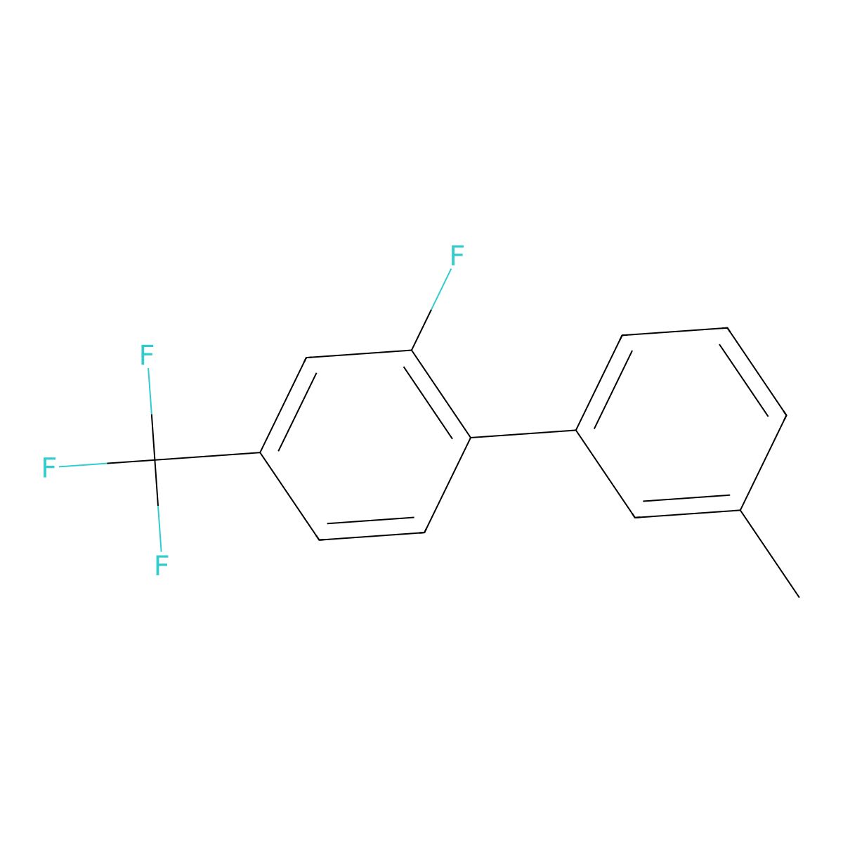 2-Fluoro-1-(3-methylphenyl)-4-(trifluoromethyl)benzene molecular structure, CAS 2172562-85-3