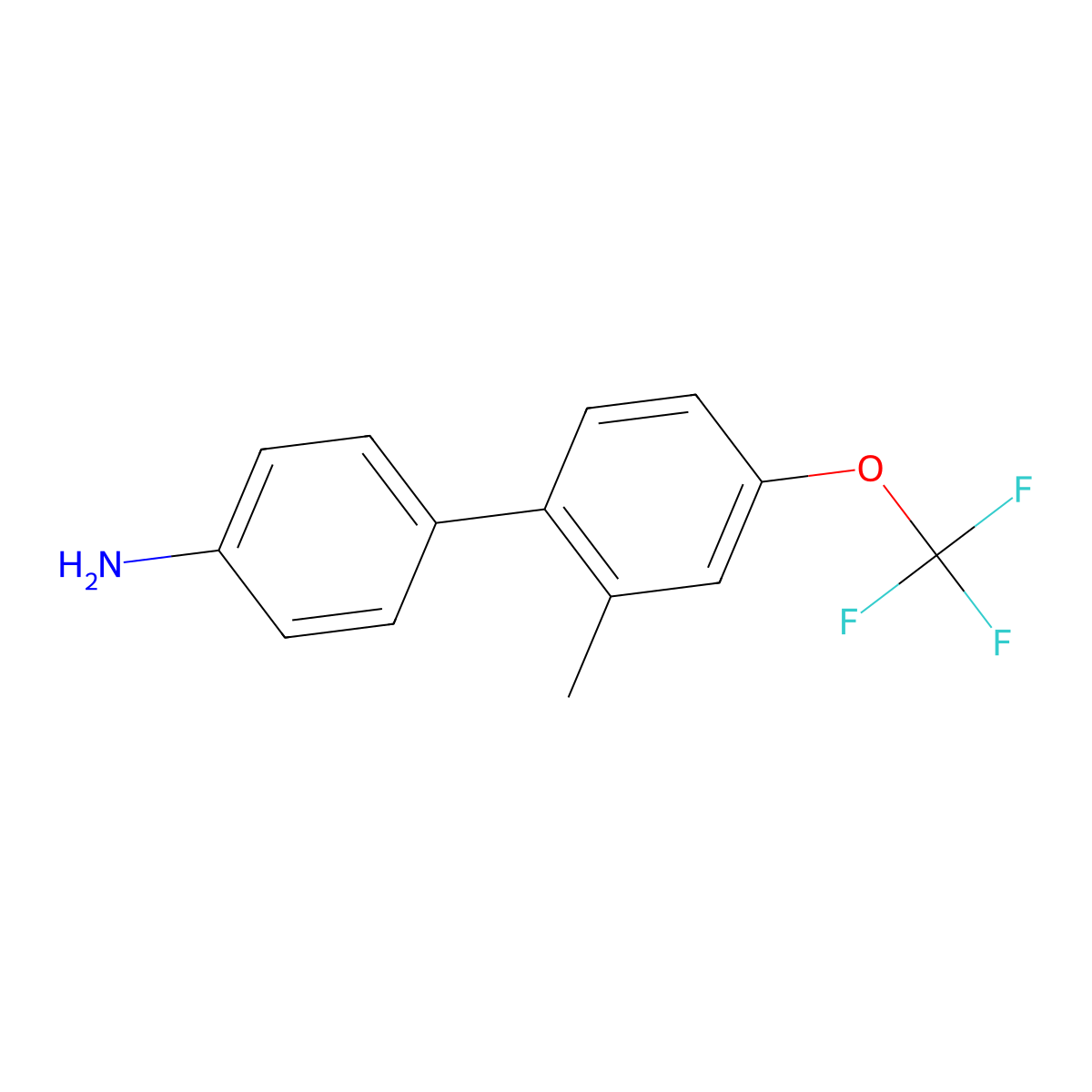 4-[2-Methyl-4-(trifluoromethoxy)phenyl]aniline molecular structure, CAS 2172563-22-1