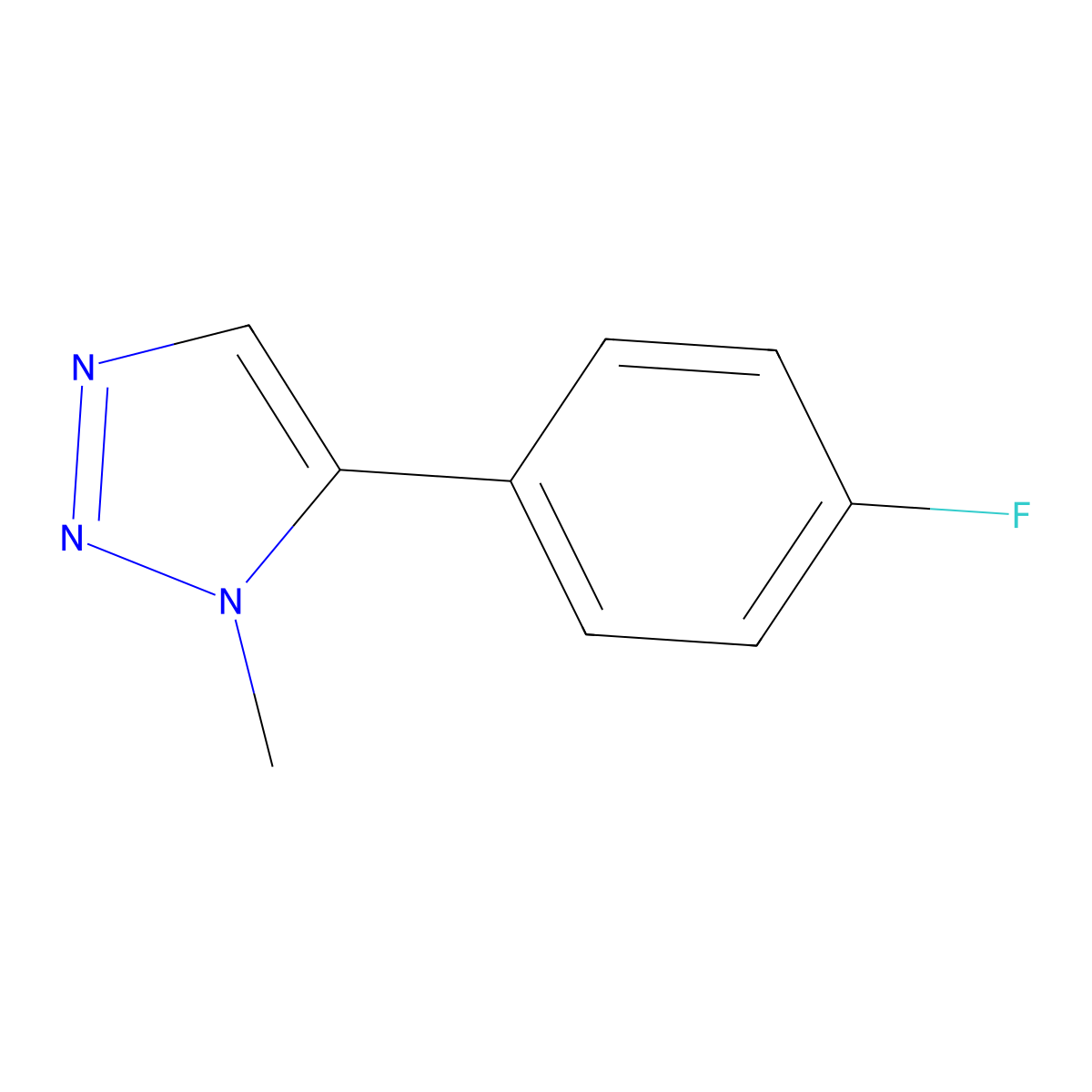 5-(4-fluorophenyl)-1-methyl-1H-1,2,3-triazole molecular structure, CAS 2172563-53-8