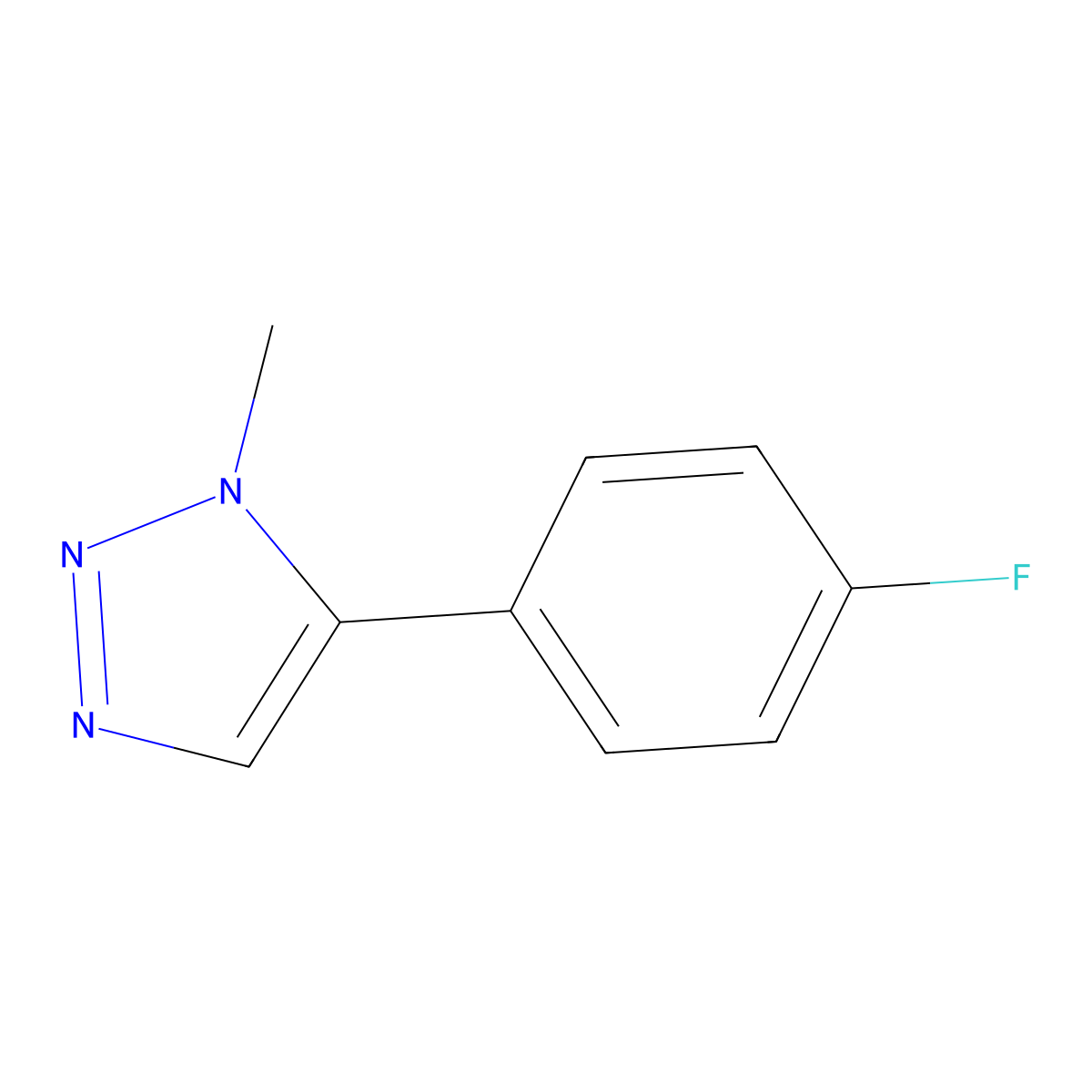 5-(4-fluorophenyl)-1-methyl-1H-1,2,3-triazole molecular structure, CAS 2172563-53-8
