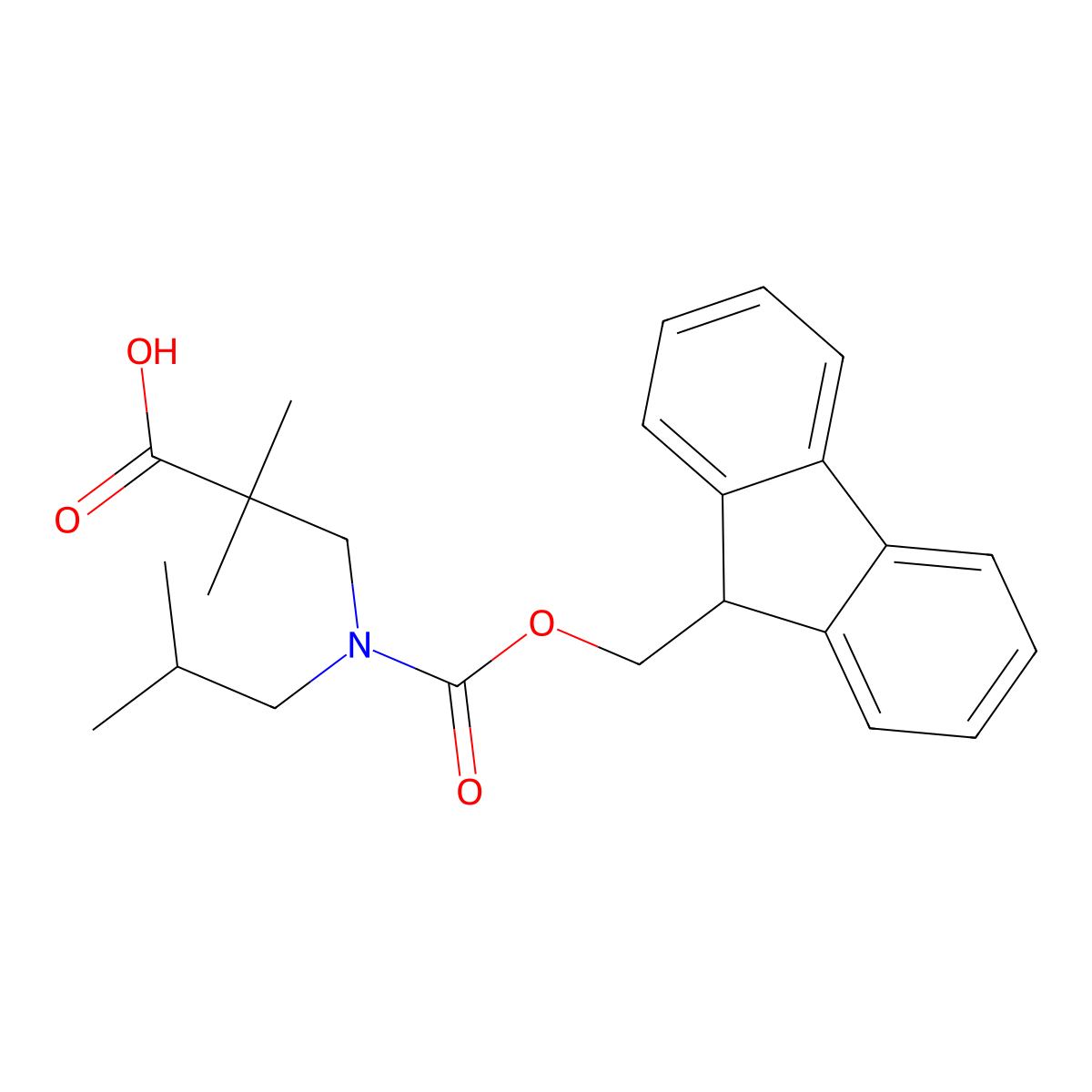 3-({[(9H-fluoren-9-yl)methoxy]carbonyl}(2-methylpropyl)amino)-2,2-dimethylpropanoic acid molecular structure, CAS 2172563-94-7