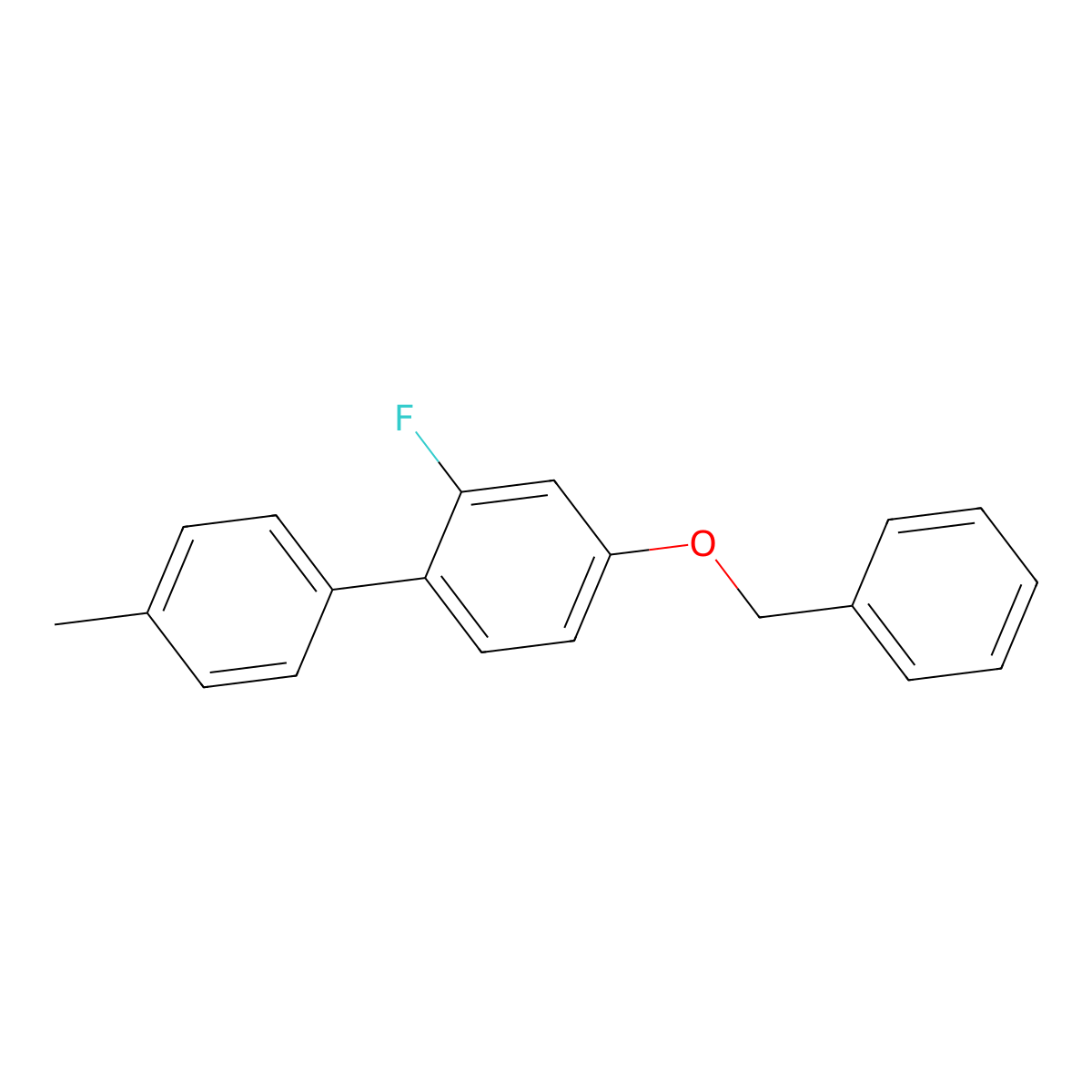 4-(Benzyloxy)-2-fluoro-1-(4-methylphenyl)benzene molecular structure, CAS 2172564-11-1