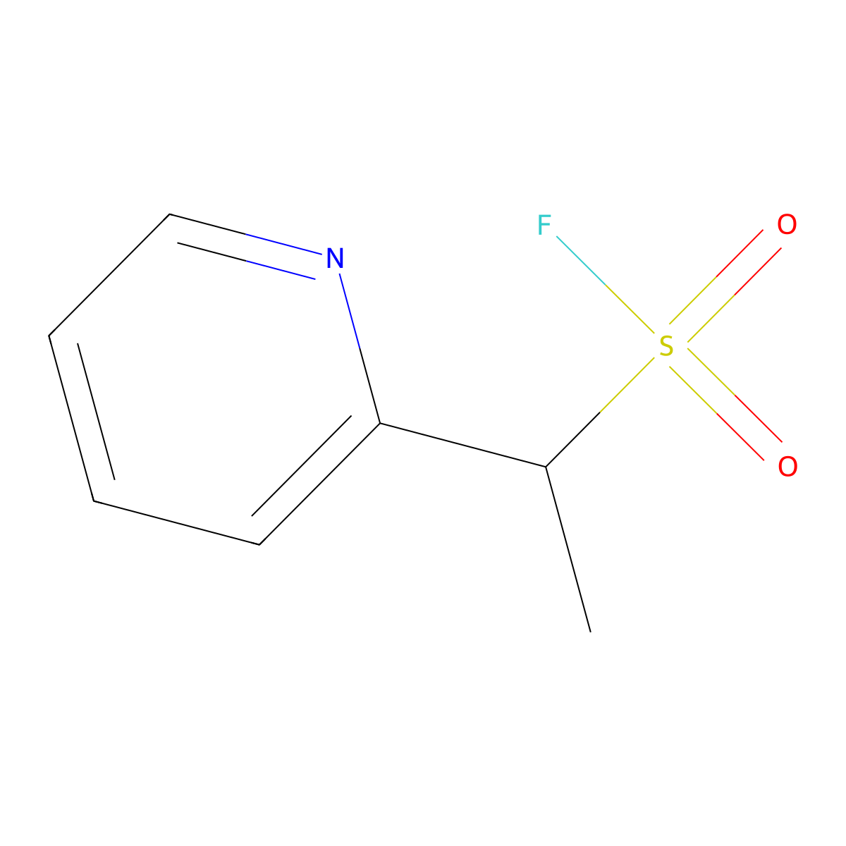 1-(Pyridin-2-yl)ethane-1-sulfonyl fluoride molecular structure, CAS 2172564-42-8