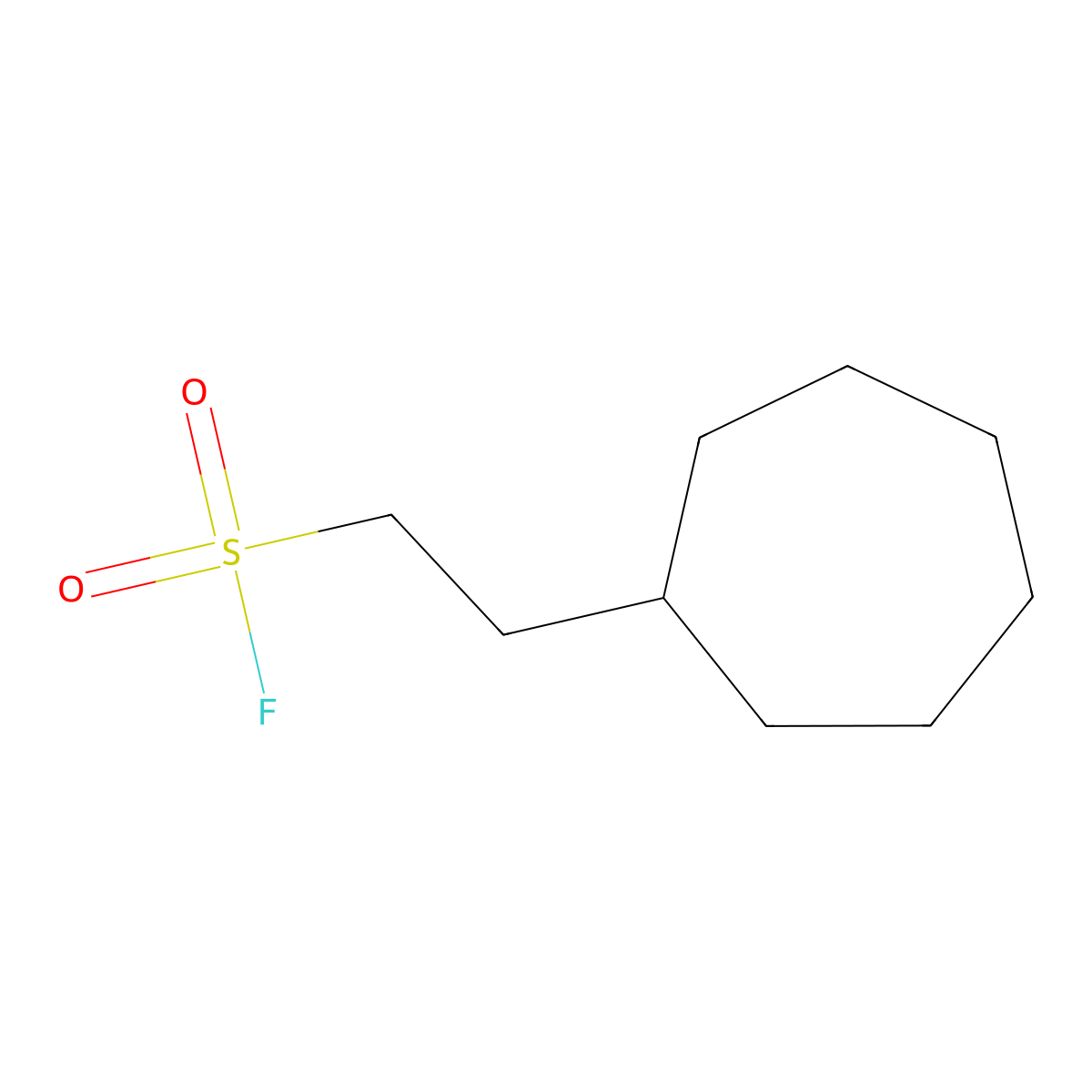 2-Cycloheptylethane-1-sulfonyl fluoride molecular structure, CAS 2172564-81-5