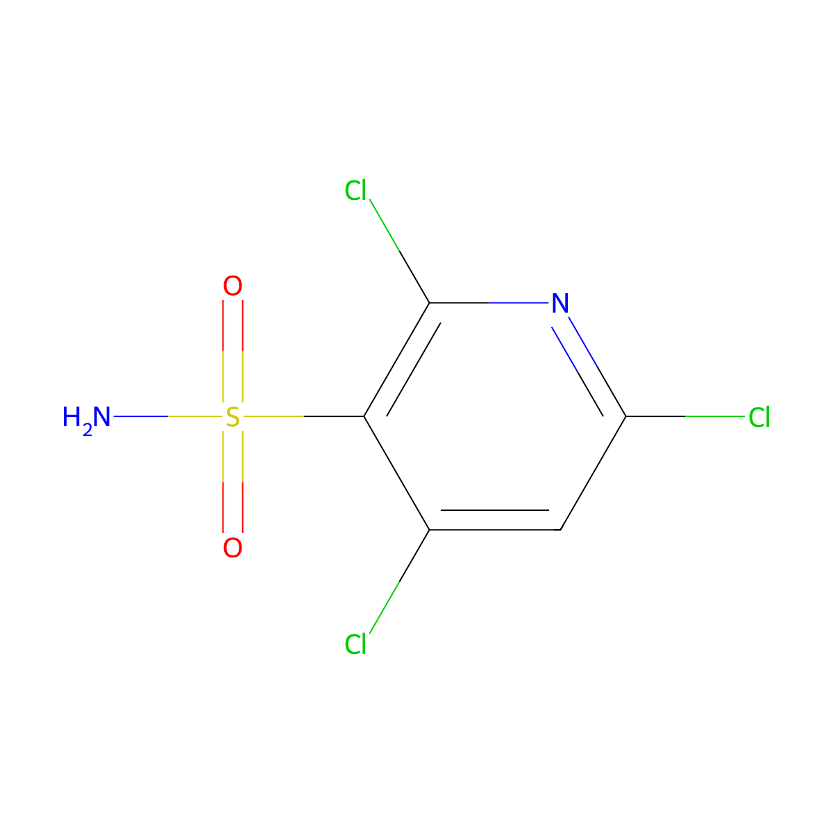 2,4,6-Trichloropyridine-3-sulfonamide molecular structure, CAS 2172566-31-1