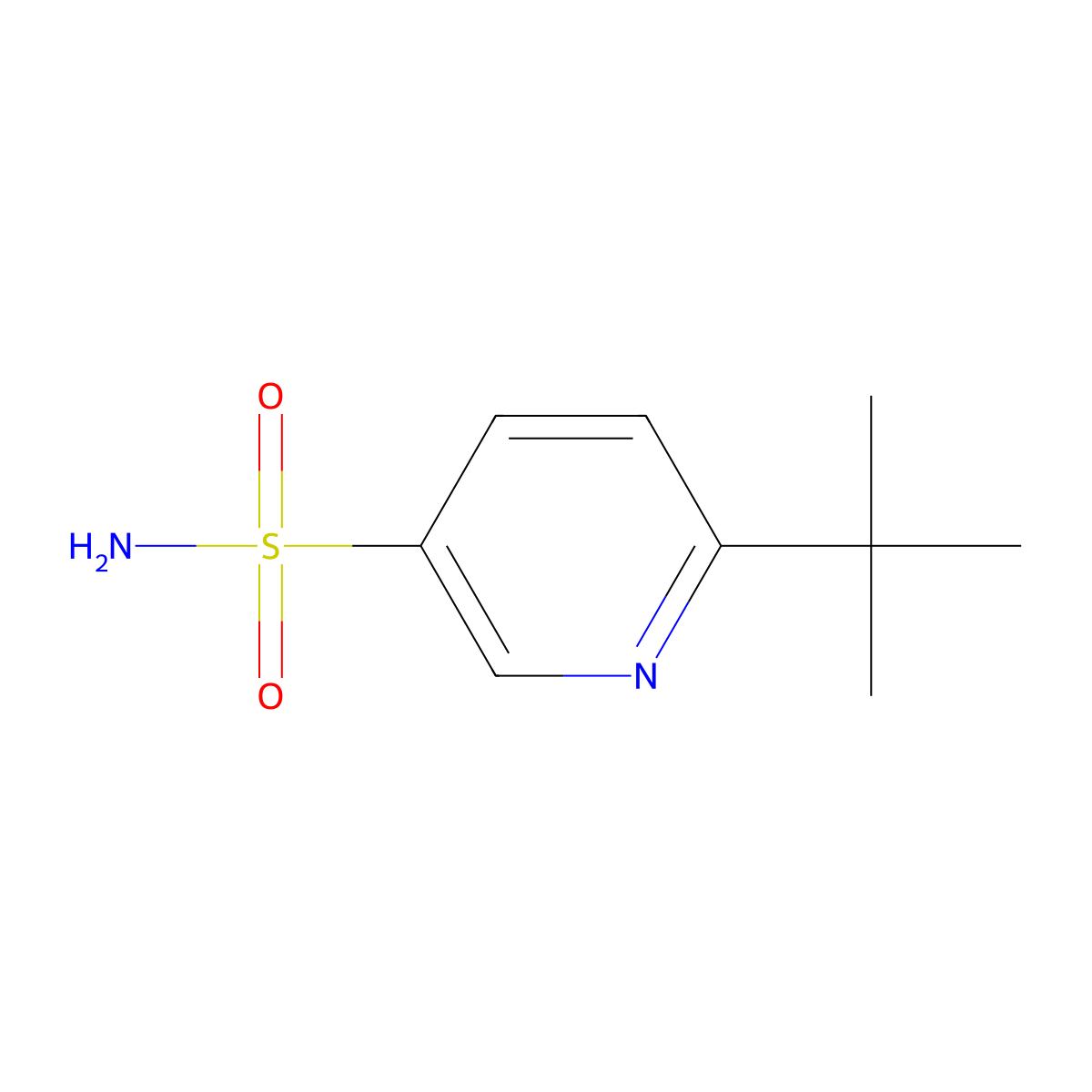 6-Tert-butylpyridine-3-sulfonamide molecular structure, CAS 2172568-40-8