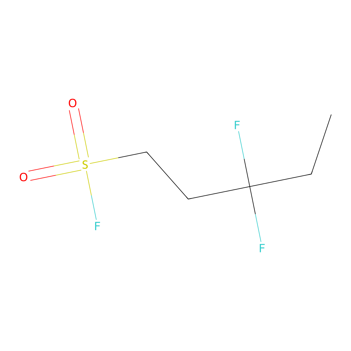 3,3-Difluoropentane-1-sulfonyl fluoride molecular structure, CAS 2172569-32-1
