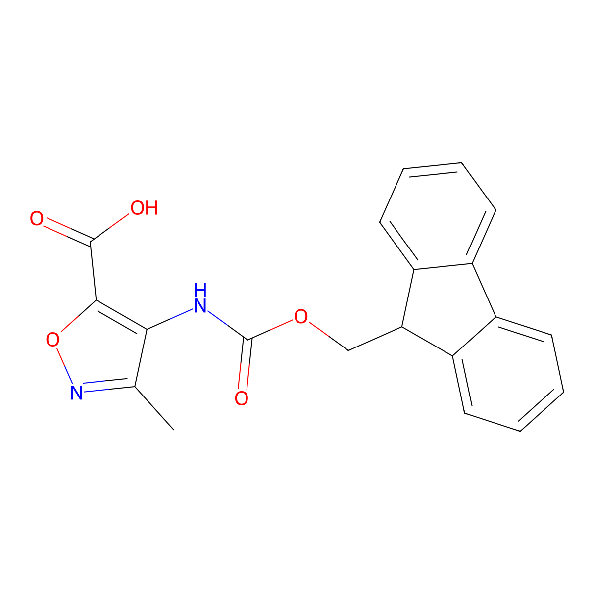 4-{[(9H-fluoren-9-ylmethoxy)carbonyl]amino}-3-methyl-1,2-oxazole-5-carboxylic acid molecular structure, CAS 2172569-89-8