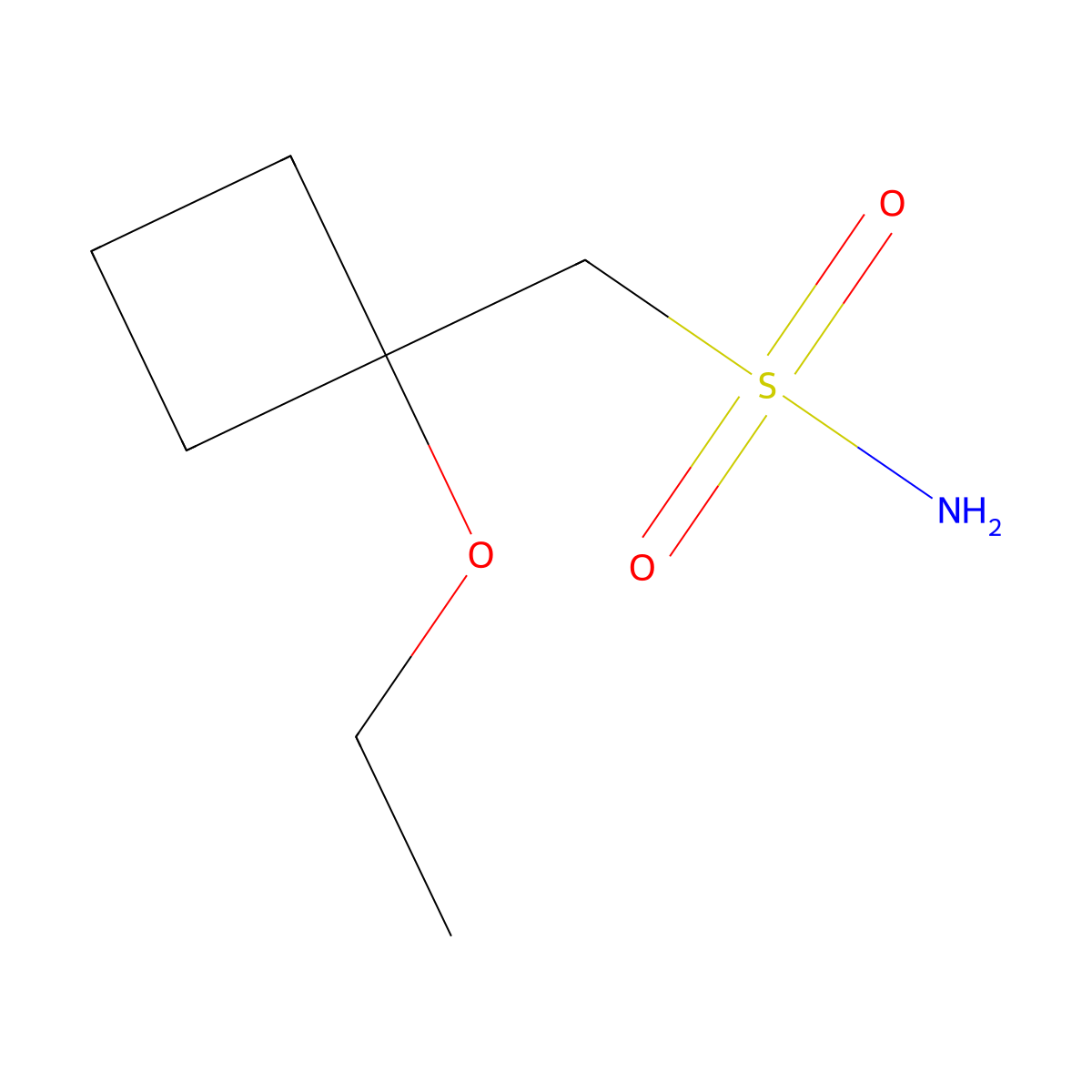 (1-Ethoxycyclobutyl)methanesulfonamide molecular structure, CAS 2172571-84-3