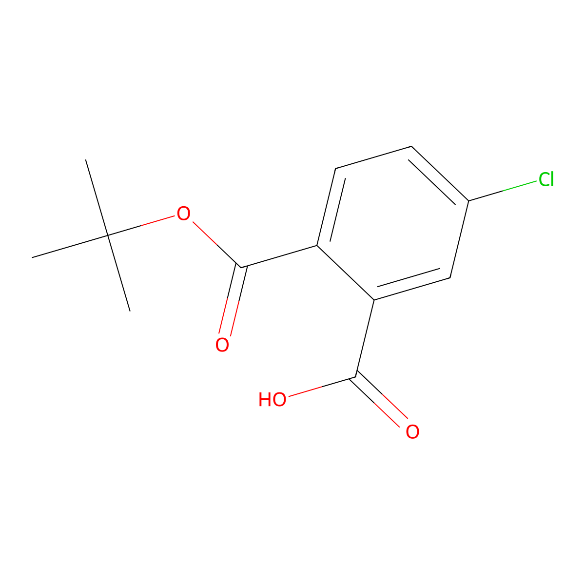 2-(Tert-butoxycarbonyl)-5-chlorobenzoic acid molecular structure, CAS 2172572-27-7