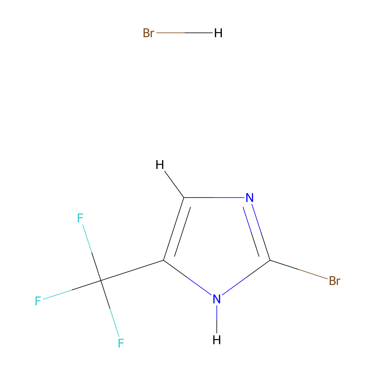 2-bromo-5-(trifluoromethyl)-1H-imidazole hydrobromide molecular structure, CAS 2172572-77-7